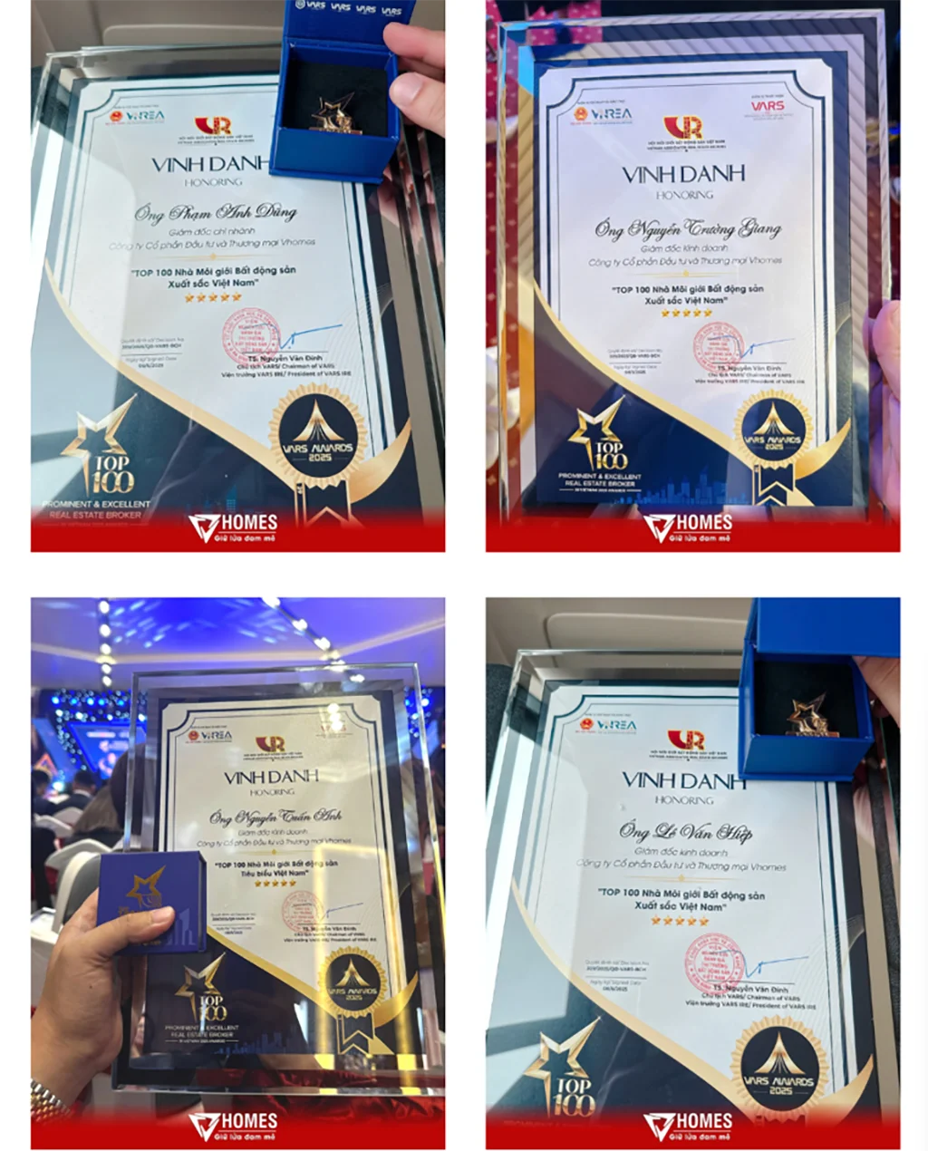 VHOMES vinh dự lọt top 10 sàn giao dịch bất động sản xuất sắc Việt Nam tại lễ vinh danh “CẦU VÀNG 2025”