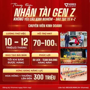 VHOMES CHIÊU MỘ CHIẾN BINH KINH DOANH TRÊN TOÀN CHI NHÁNH
